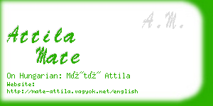 attila mate business card